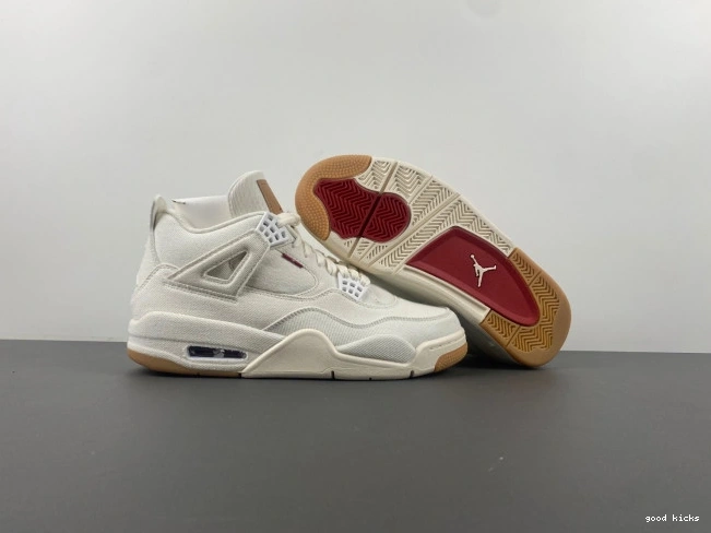 Rep x Levi's Air 'White' 4 Jordan AO2571-100 0820